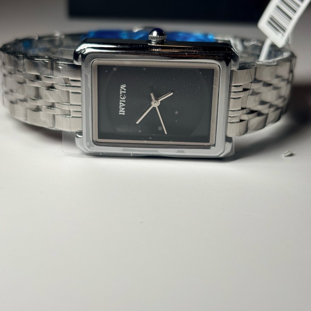 Invicta Women’s Sterling Silver and Black Rectangular Timepiece. Classic ⌚️26mm - Picture 5 of 10